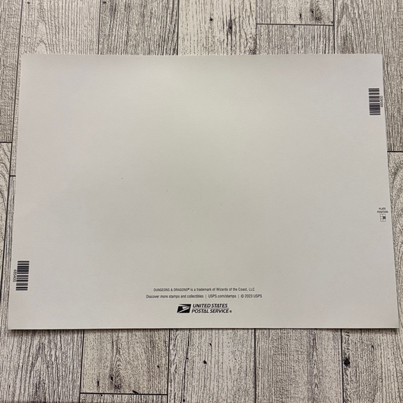 1 sheet of 20 Dungeons & Dragons Collectible Forever Stamps - Picture 2 of 2